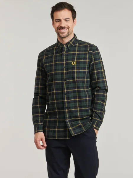 Kockovaná košeľa Fred Perry keper zelená