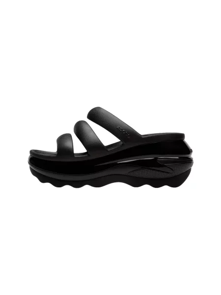 Papuci Crocs cu bretele negru