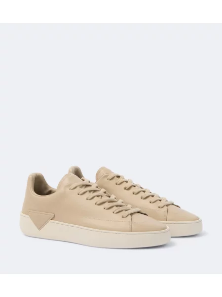 Sneakerși Prada din piele bej