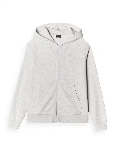 4F Športová mikina so melírovaná sivá