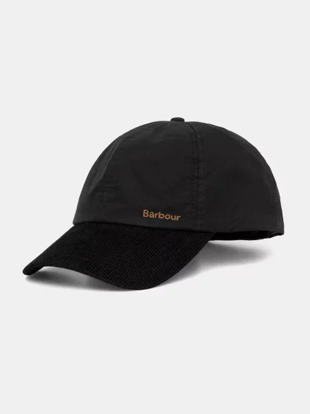 Czapka z daszkiem Barbour czarna