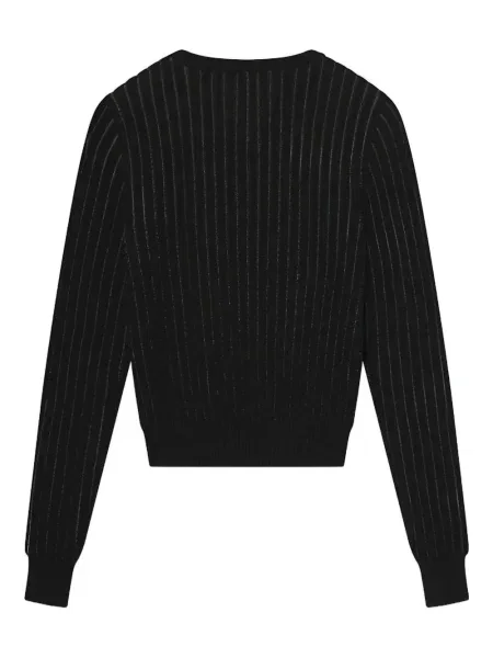 Pulover Frame cu dungi lung negru