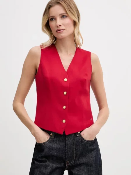 Tommy Hilfiger Vestă elegantă roșu