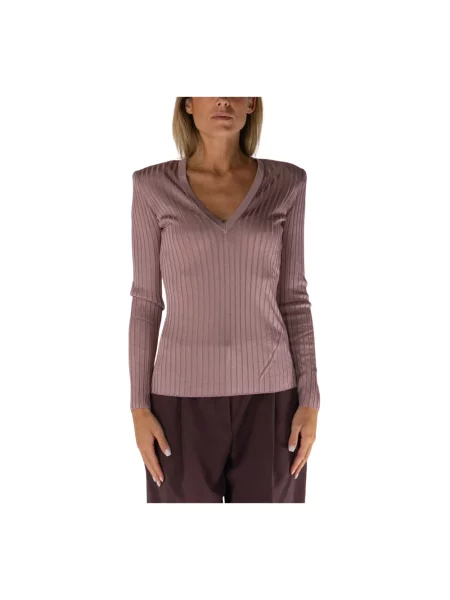Top Elisabetta Franchi z logo różowy