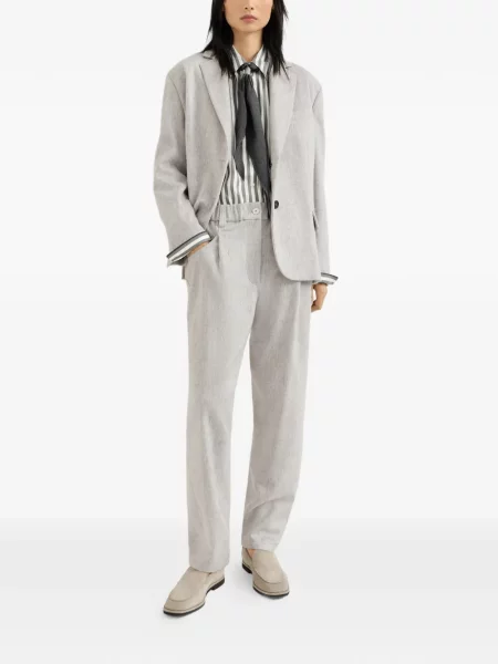 Pantaloni Brunello Cucinelli de lână gri