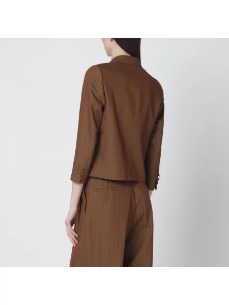 Krótka marynarka Dries Van Noten wełniana brązowa