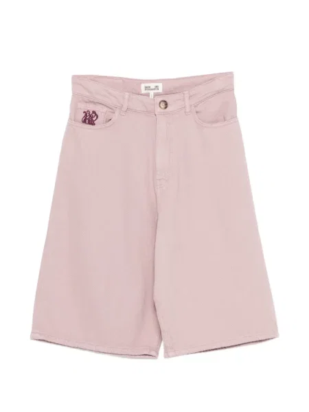 Haftowane szorty jeansowe Baum Und Pferdgarten różowe