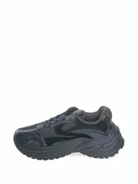 Sneakerși Emporio Armani din piele de căprioară chunky negru