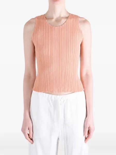 Αμανικας τοπ Pleats Please Issey Miyake πορτοκαλί