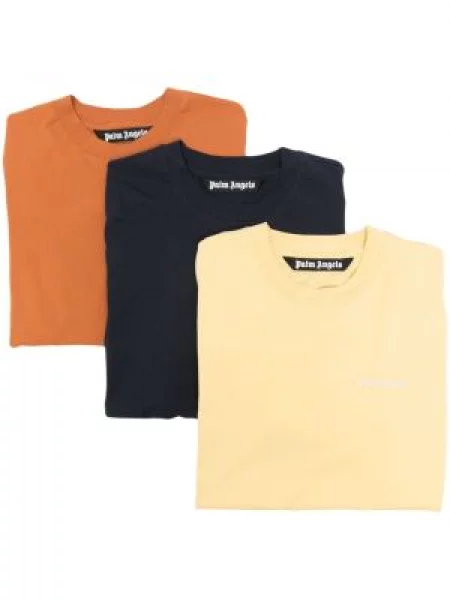 Tricou Palm Angels cu broderie galben