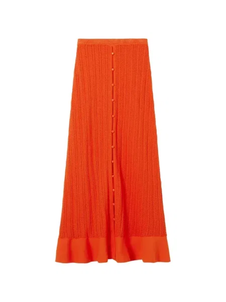 Fustă Claudie Pierlot tricotate portocaliu