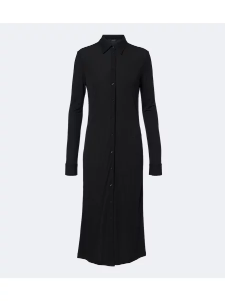 Rochie tip cămașă Gucci din jerseu negru