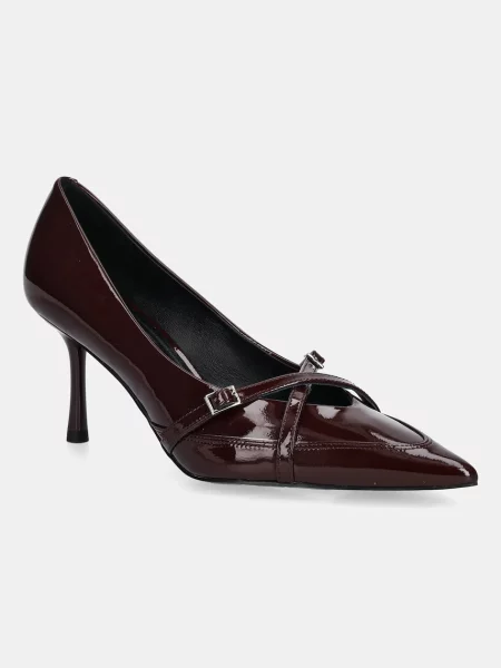 Кожаные туфли Answear.lab бордовые