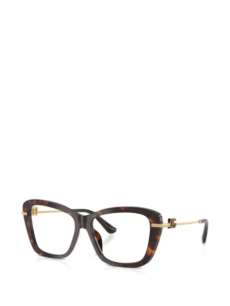 Слънчеви очила котешко око Dolce & Gabbana Eyewear с автограф кафяво
