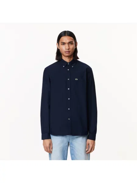 Lacoste Koszula Z Bawełny Oxford O Regularnym Kroju czarny
