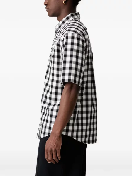 Scurt cămașă Fred Perry în carouri negru