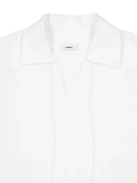 Риза Commas бродирана връзки бяло