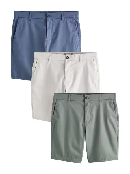 Next Pantaloni eleganți safir / verde jad / natural alb
