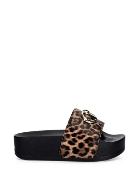 Papuci Liu Jo cu imagine cu model leopard negru