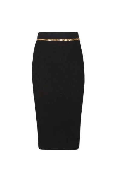 Spódnica midi Elisabetta Franchi do kolan czarna
