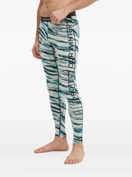 Leggings Icebreaker cu imagine alb