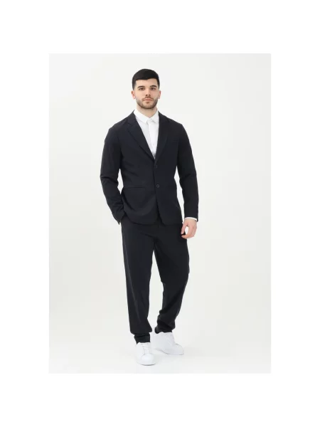 Spodnie Armani Exchange biznesowe niebieskie
