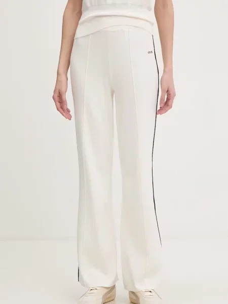 Guess spodnie dresowe z wiskozą LAURENE beżowe