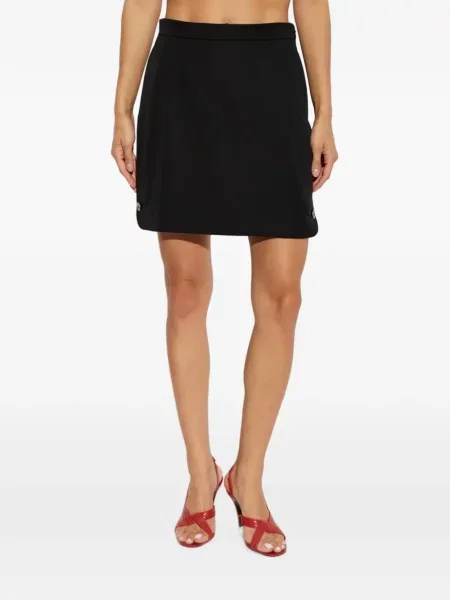 Fusta mini Versace de lână negru