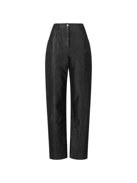 Pantaloni Alberta Ferretti cu talie înaltă negru