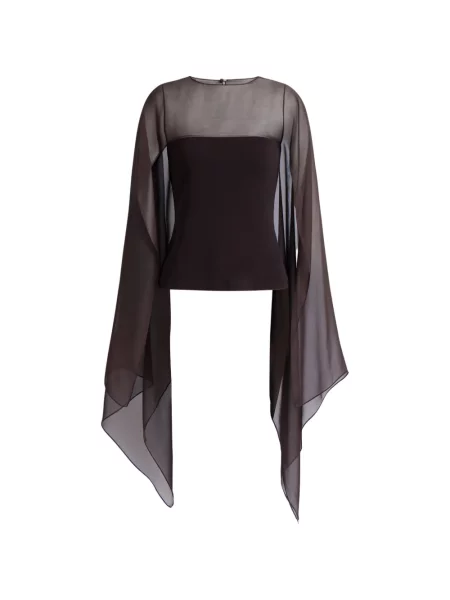 Top Alberta Ferretti transparente maro