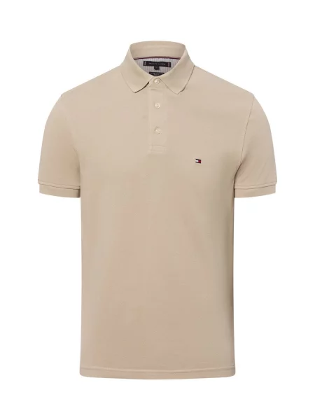 Tommy Hilfiger koszulka polo Mężczyźni jednolity XL beżowy