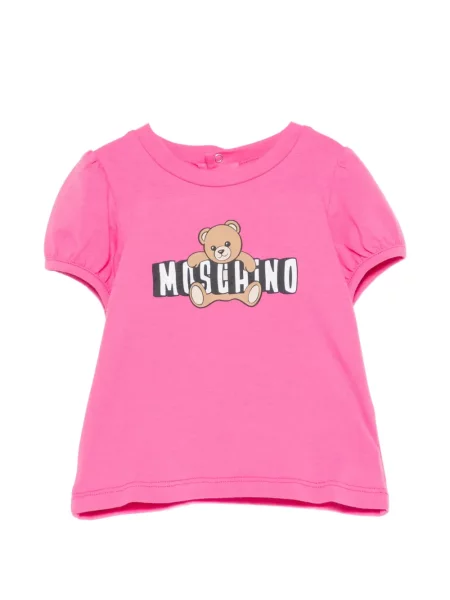 Koszulka dziecięca Moschino różowa