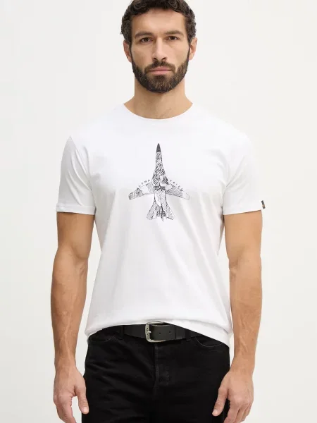 Alpha Industries tričko Air Force Sketch bílé
