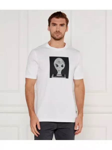 BOSS ORANGE Póló Alien fehér