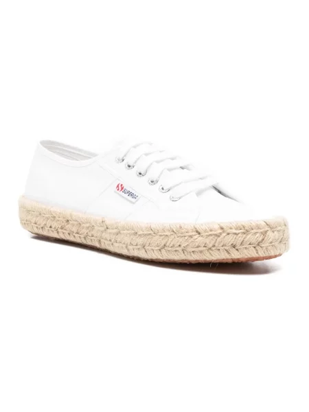 Półbuty Superga z kamieniami białe