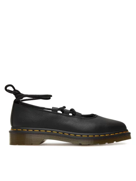 Balerinki Dr. Martens skórzane czarne