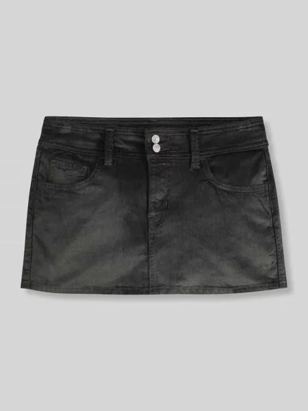 Dopasowana spódnica mini z mieszanki bawełny Levi's czarna