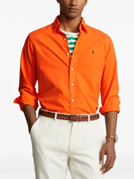 Tricou polo Polo Ralph Lauren cu autograf cu 5 buzunare în carouri gri