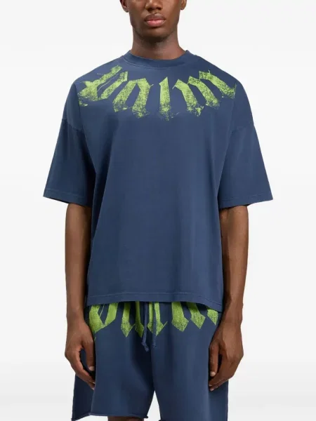 Tricou Palm Angels cu imagine albastru