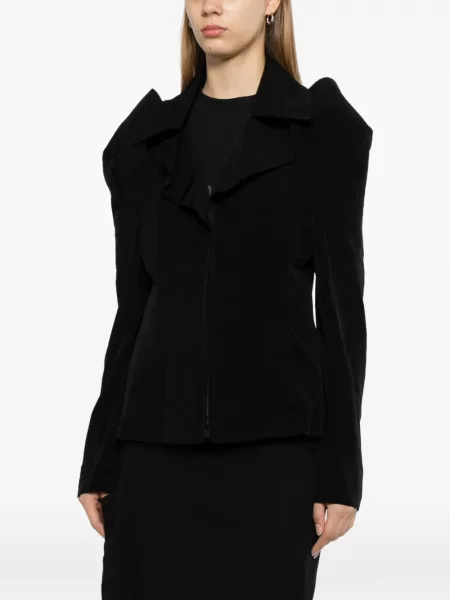 Geacă Yohji Yamamoto din crep negru