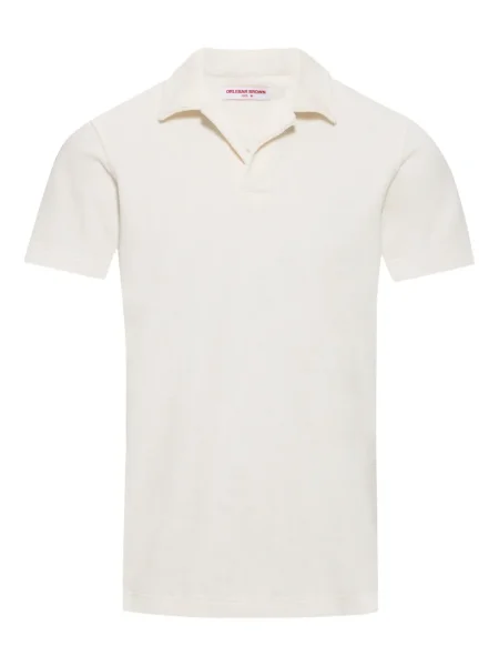 Polo Orlebar Brown scurt din material terry alb