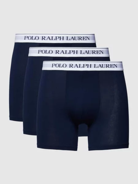 Obcisłe bokserki z mieszanki bawełny w zestawie 3 szt. Polo Ralph Lauren granatowe