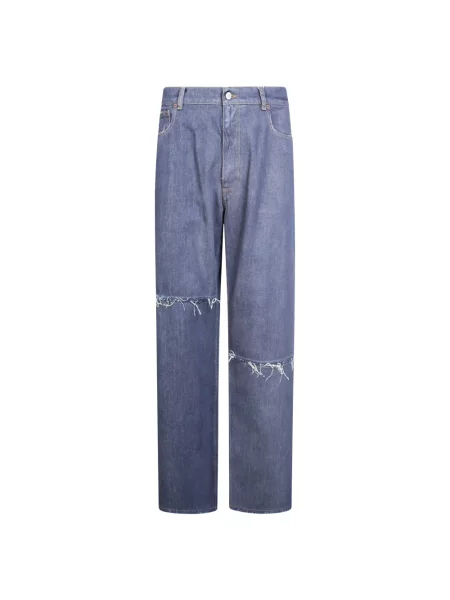 Jeansy Mm6 Maison Margiela z 5 kieszeniami niebieskie