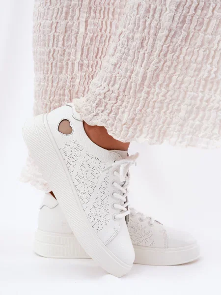 Kožené tenisky Vinceza na platformě