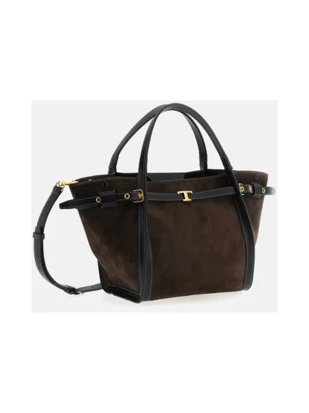 Shopperka Tod's skórzana brązowa