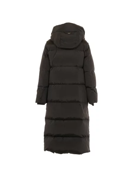Palton Woolrich cu glugă negru