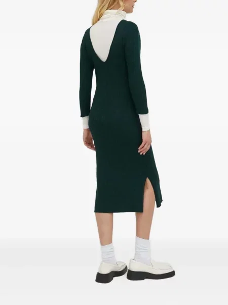 Rochie midi Bruuns Bazaar până la genunchi de costum verde