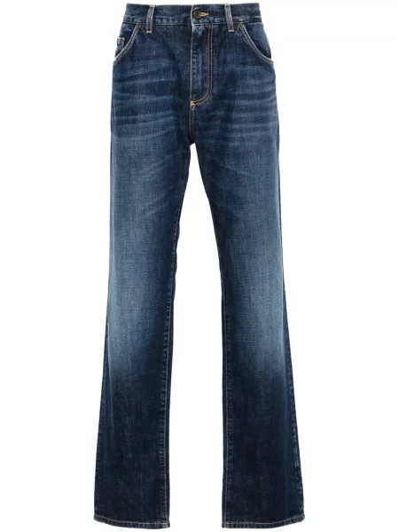 Blugi Dolce & Gabbana cu broderie albastru