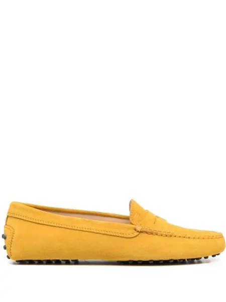 Pantofi loafer Tod's din piele de căprioară galben