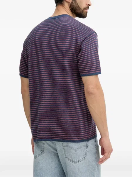 Tricou Benetton cu dungi albastru